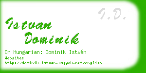 istvan dominik business card