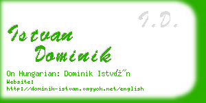 istvan dominik business card